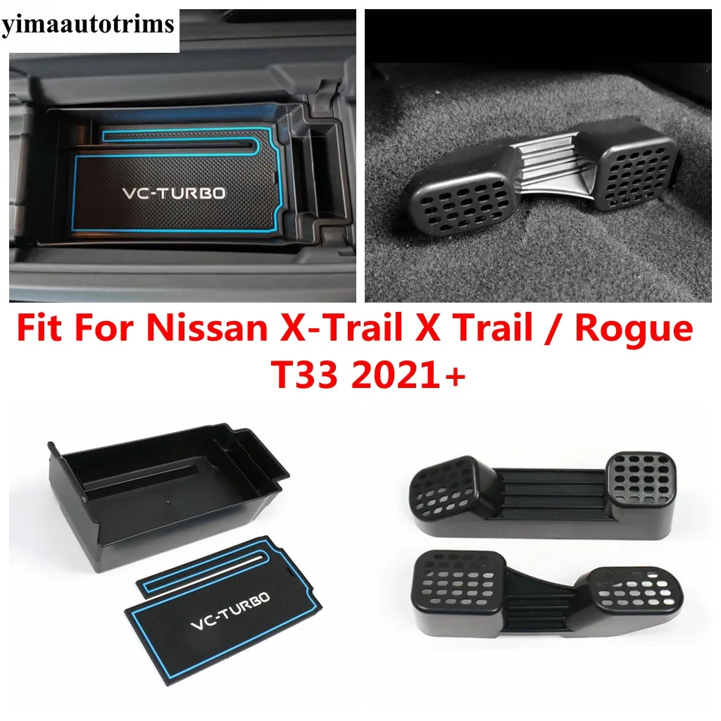 

For Nissan X-Trail X Trail / Rogue T33 2021 - 2024 Central Armrest Box Storage Container Seat Under AC Air Duct Vent Accessories