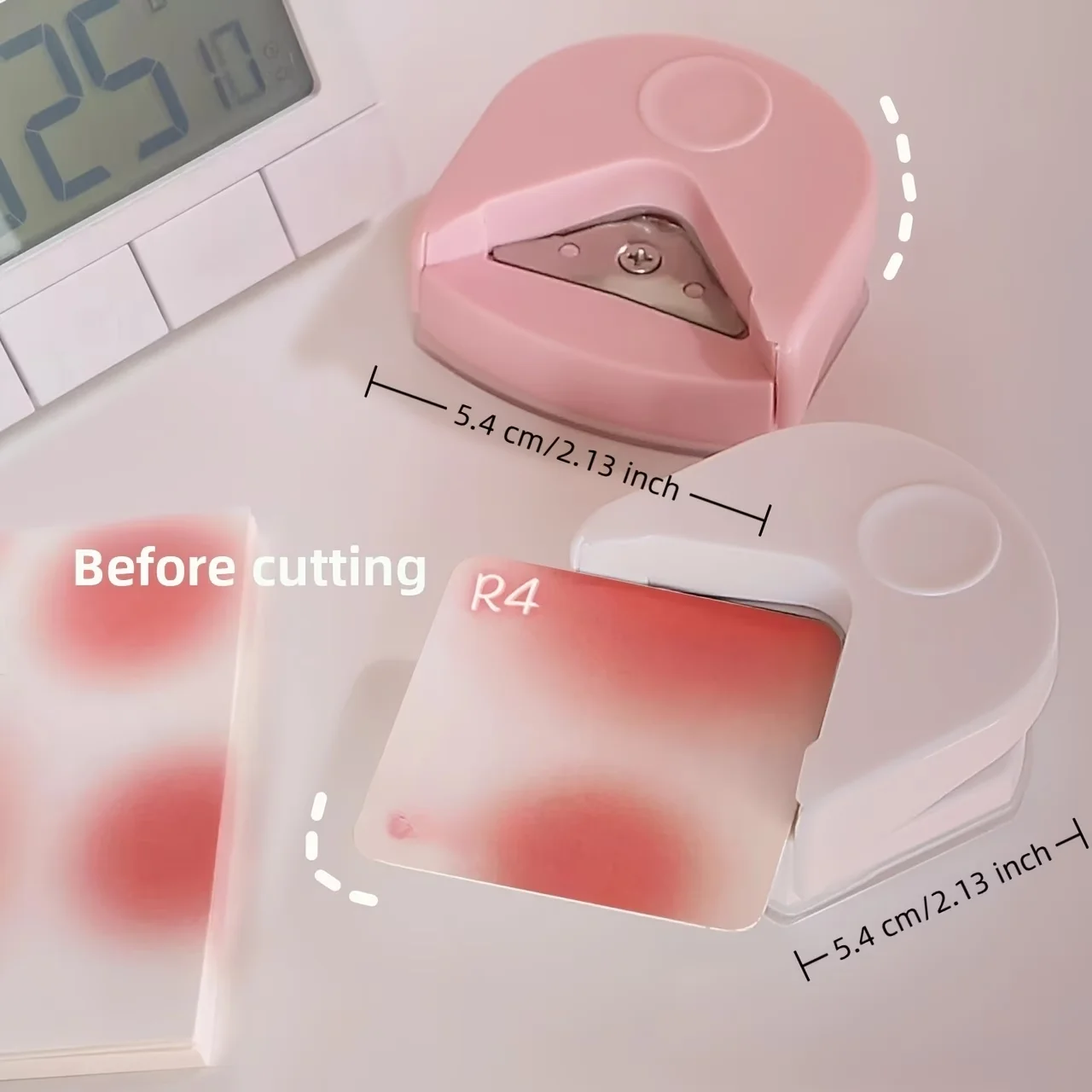 1PC R4 Round Corner Cutter, for Laminated Sheets, Cardboard, Paper, Photos & Cards, Creates Smooth Rounded Edges, Portable