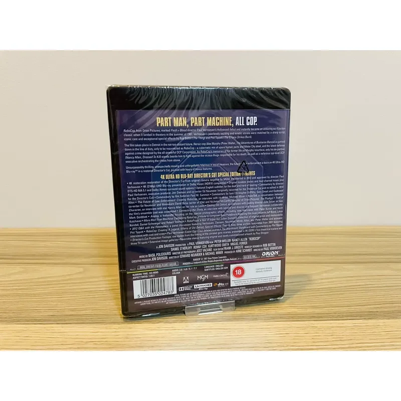 British Version Arrow 4K Blu Ray Robocop Movie
