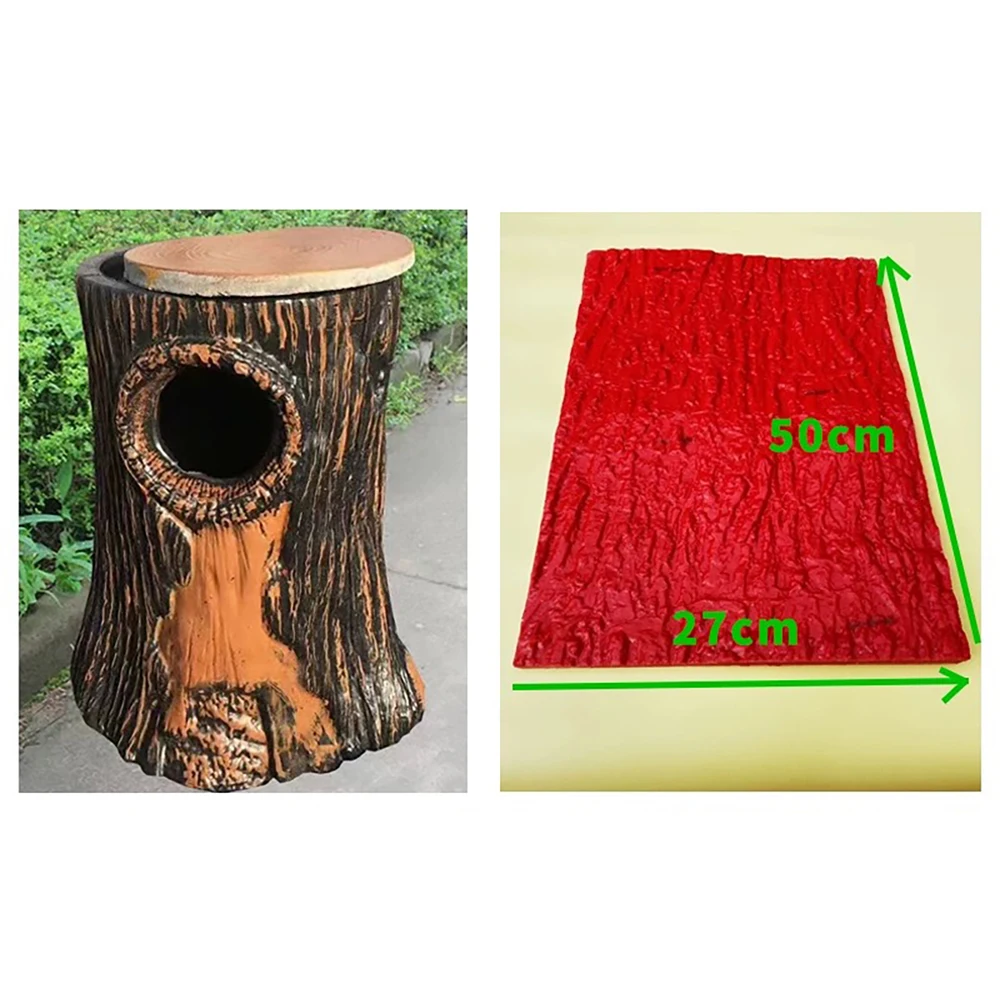 Hand-pressed production of fake tree mold cement pressing imitation of real bark stump round stump embossed tree pattern mold