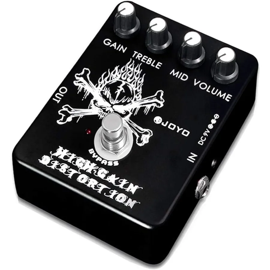 

JOYO High Gain Distortion Pedal from AC DC Crunch to Heavy Metal with Full Range EQ for Electric Guitar Effect Bypass JF04