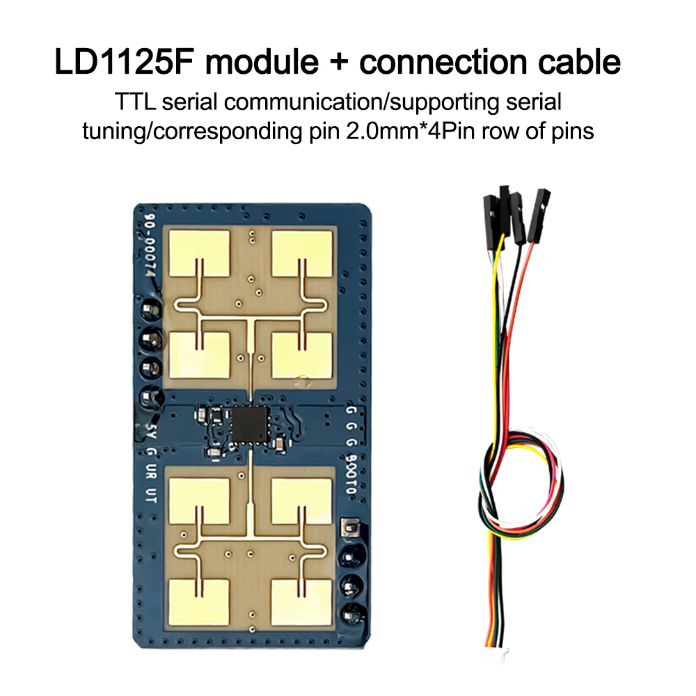 

24G Microwave Radar Sensor Detection Motion Module TTL Serial Communication HLK-LD1155H-24G LD1125H 24GHz Human Presence Sensor