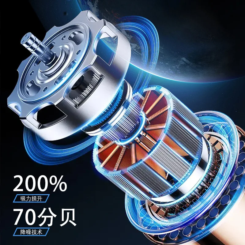 مكنسة كهربائية صغيرة للسيارة، سيارة عائلية محمولة بقوة 16000 باسكال، شفط كبير، كهربائي خاص للغاية