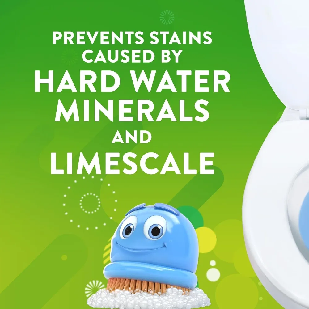 Continuous Clean Toilet Drop In Automatic Blue Toilet Bowl Cleaner Septic Safe Tank Tablets Removes Hard Water Minerals Limescale Stains and Odor Protection 5 Count Pack view 2