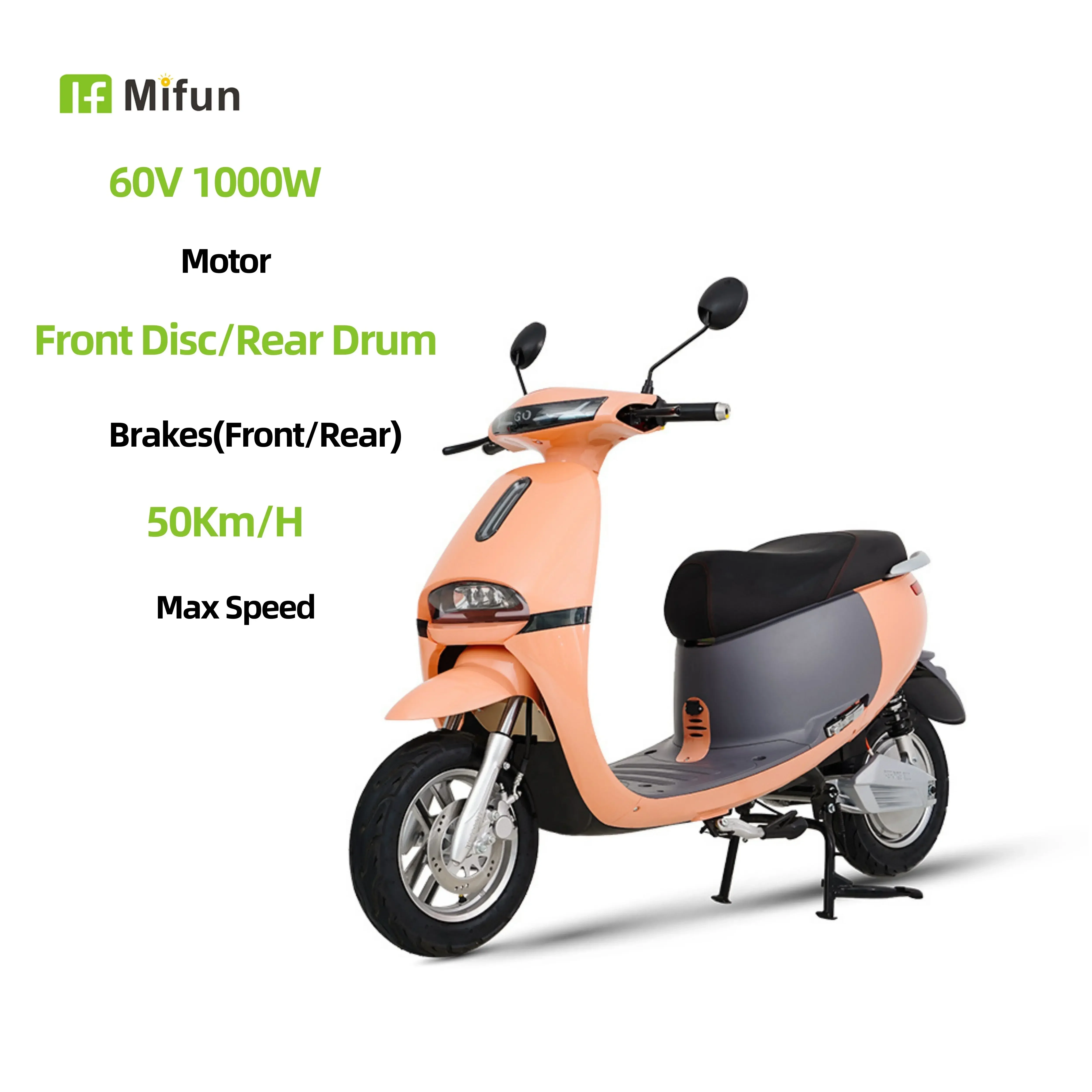 Adult Electric Motorcycle 72v 55km/h 1000w High Speed Chopper Electric Scooter Long Range Adult E Bike Moto Electrica