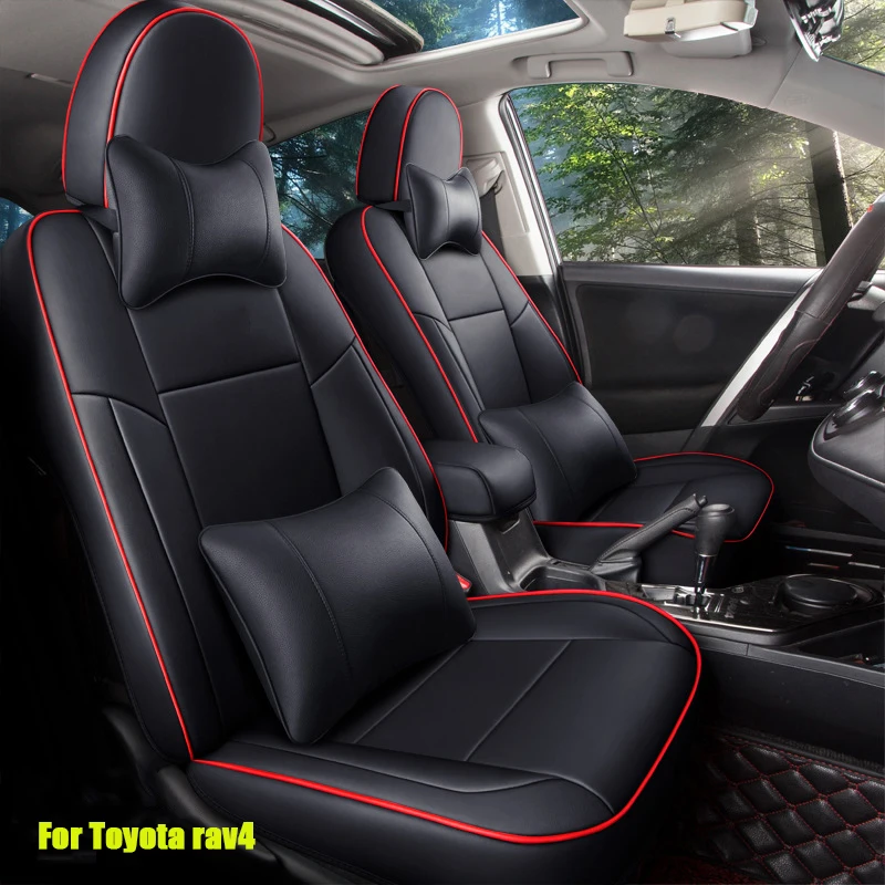 

Роскошные чехлы на автомобильные сиденья на заказ для Toyota Select rav4 2013 - 2019 защита сидений Автомобильные аксессуары для интерьера Стайлинг (черный/кофейный)