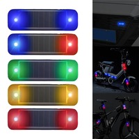 Solar LED Warning Light Car Rear Collision Prevention Free Breathing Light Motorcycl Electric Vehicle Bicycle Tail Flashing Ligh