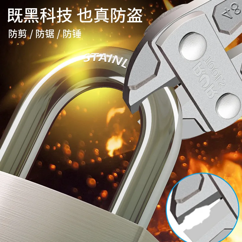 Fingerprint Padlock Intelligent Electronic Small Lock Password Waterproof Outdoor Induction Bold Large Door Household Keyless