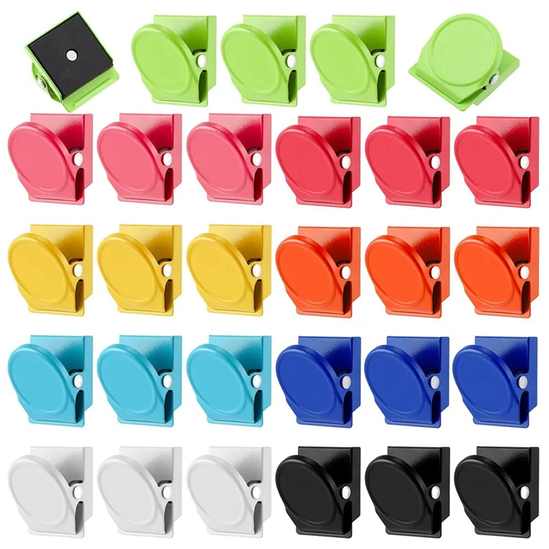 

54 Pcs Refrigerator Magnets Clips Metal Heavy Duty Magnetic Clips Whiteboard Magnet Clip Locker Magnets Clips For Fridge
