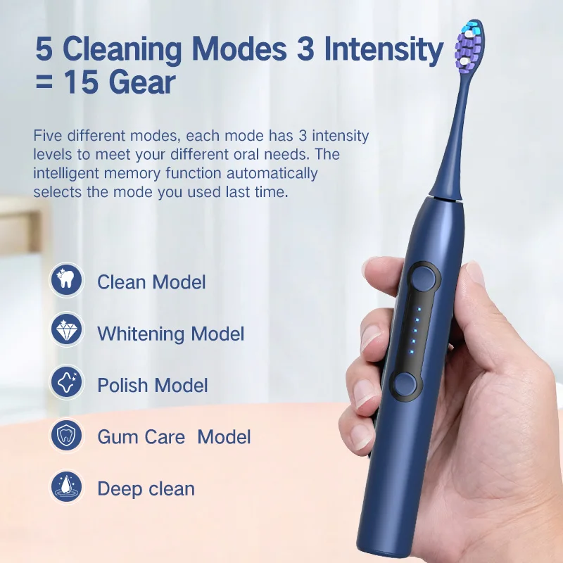 Hot red electric toothbrush Ultraviolet LED disinfection suitcase ultrasonic electric toothbrush