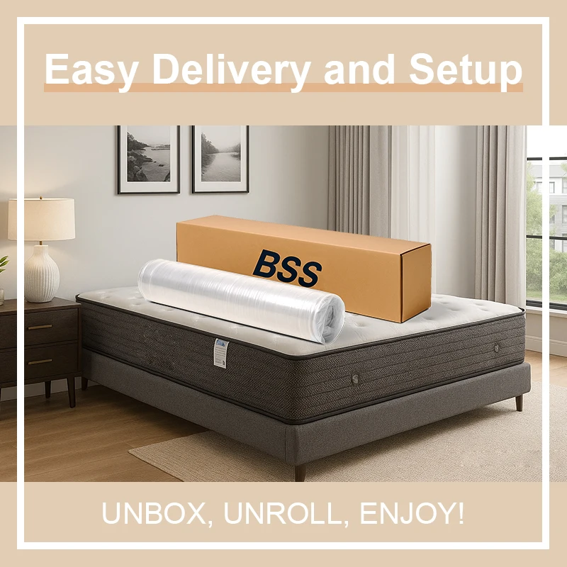 King Size Queen Double Hybrid Pocket Spring Coil مرتبة مضغوطة لتقويم العظام، مرتبة سرير الفندق #3