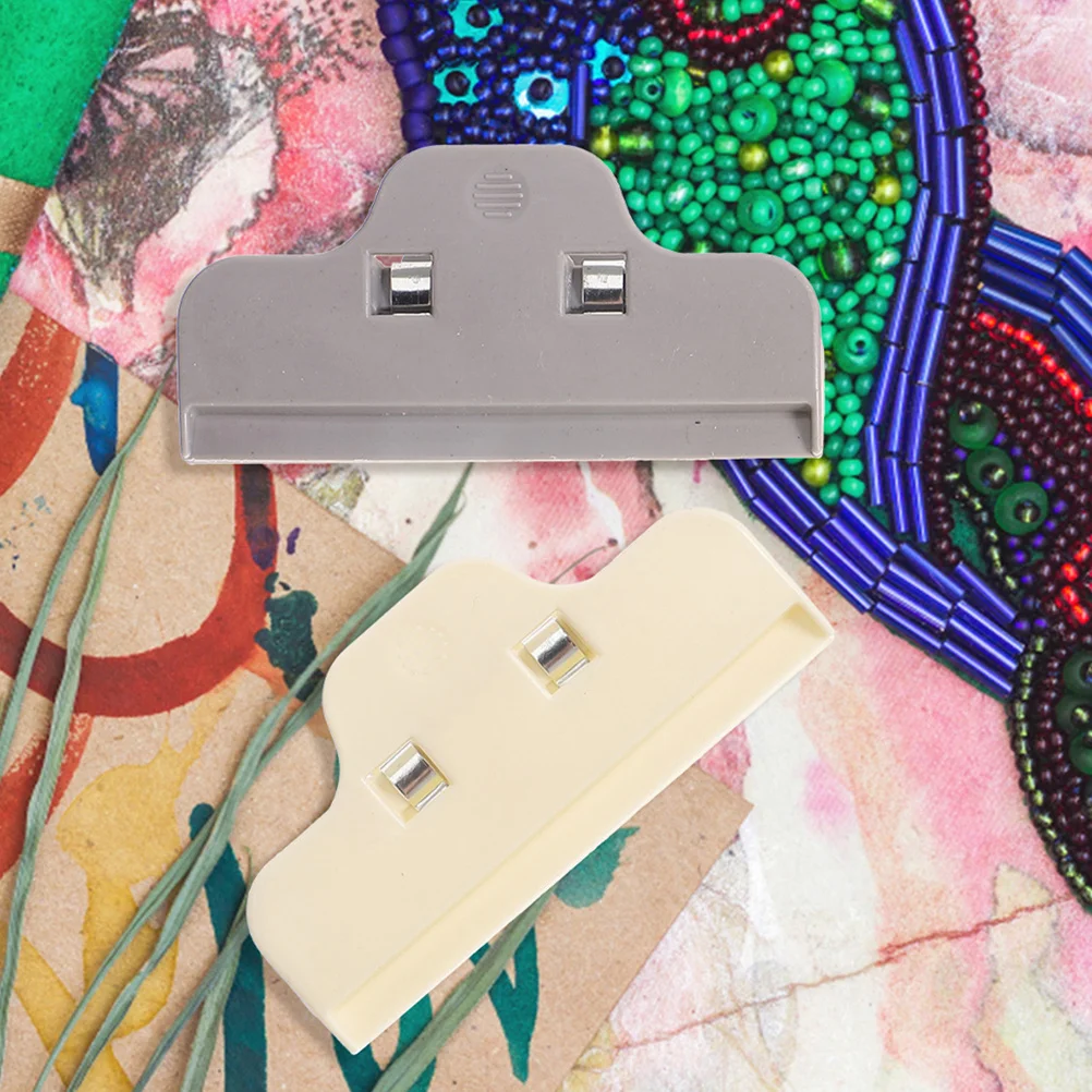 4 قطعة مقاطع حافة بلاستيكية مقاومة للغبار متعددة الأغراض مشابك عزل لحقيبة الطعام الثقيلة ذات الغرز المتقاطعة #2