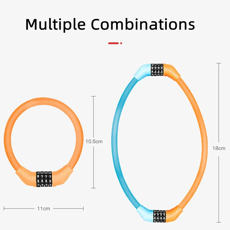 Candado antirrobo con contraseña para bicicleta de montaña y carretera, candado de código de combinación portátil, candado de Cable de seguridad,