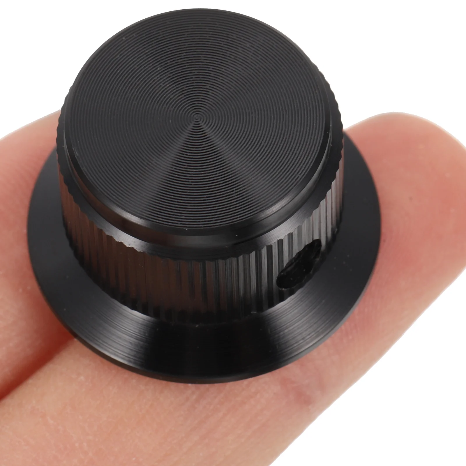 

Aluminum Alloy Potentiometer Knob Sturdy Volume Control Black Color Replacement Parts for Electric Guitar Bass Amplifier