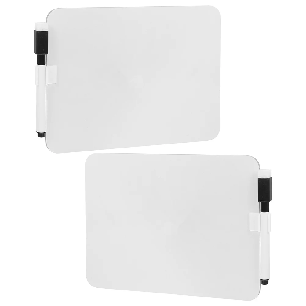 2 sets herschrijfbaar klein whiteboard schrijven voor kinderen desktop uitwisbare magnetische herbruikbare antwoord draagbare schoolbordpad