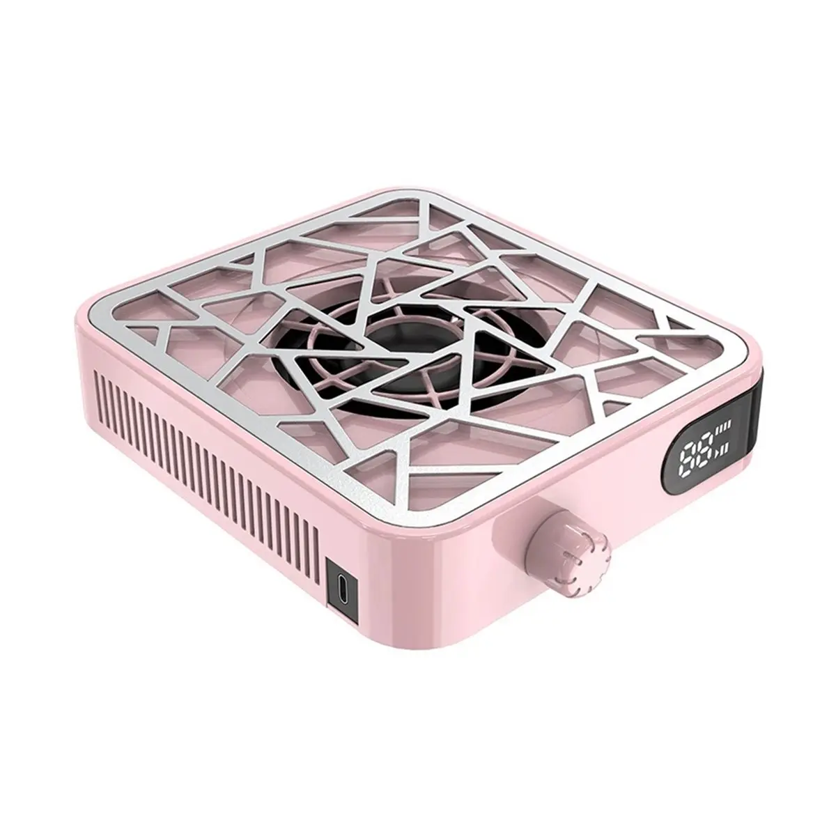 DT34 Mini Bürstenloser Turbo-Nagelstaubsauger mit Display, Einstellbarer Geschwindigkeit, Tragbarer Wiederaufladbarer Staubsauge
