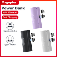 15W Magnetic Power Bank 3200mAh Super Fast Charging Wireless Powerbank External Battery Charger for IPhone 16/15/14/13/12 Xiaomi