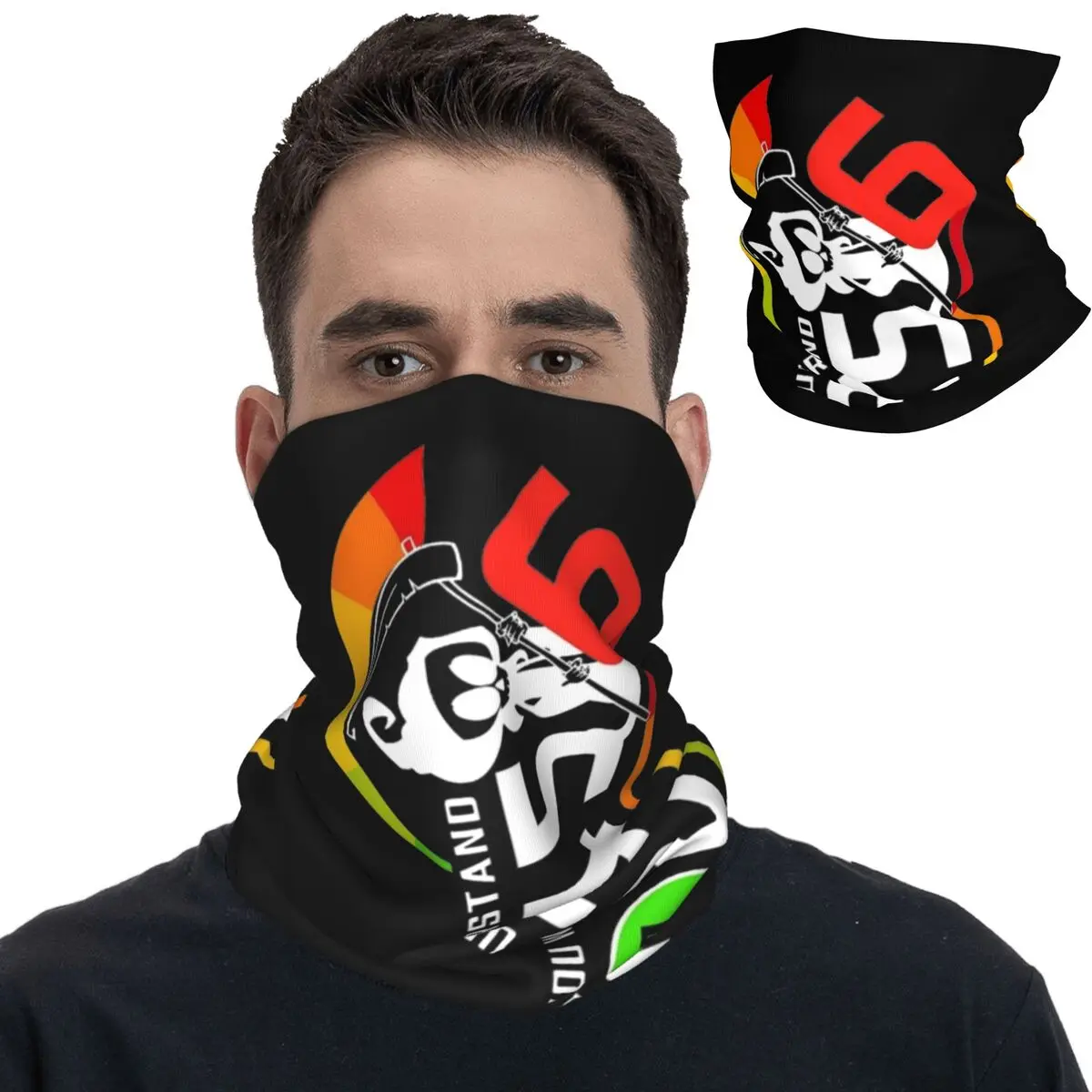 1n23456Motorcycle Gear Biker Balaclava Cool Hunting Fishing Face Masks Man Fashion Punk Sun Bicycle Mask Soft Warm Scarf Bandana