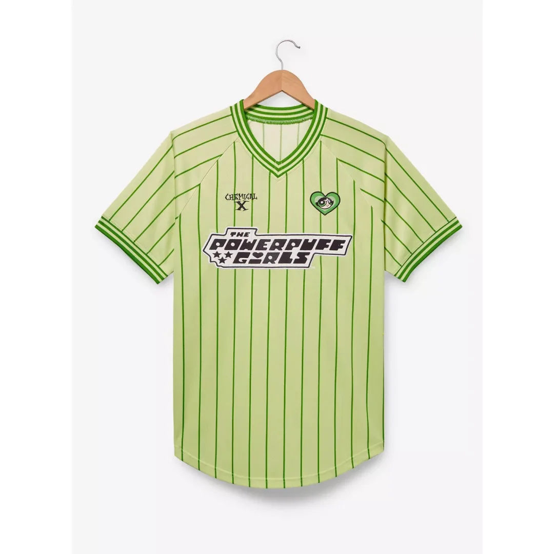 Das gestreifte Baseball-Trikot der Powerpuff Girls im Y2K-Anime-Stil, ein Unisex-Streetwear-Oberteil, ein Sommer-Sport-T-Shirt für Herren, Kinderkleidung, Damen-T-Shirt. – Detail 4