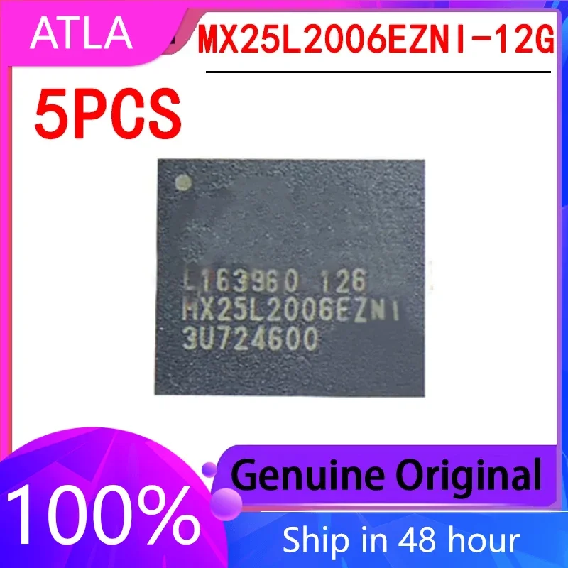 

5PCS New MX25L2006EZNI-12G Package QFN8 2.7V~3.6V 2Mbit Memory Chip IC