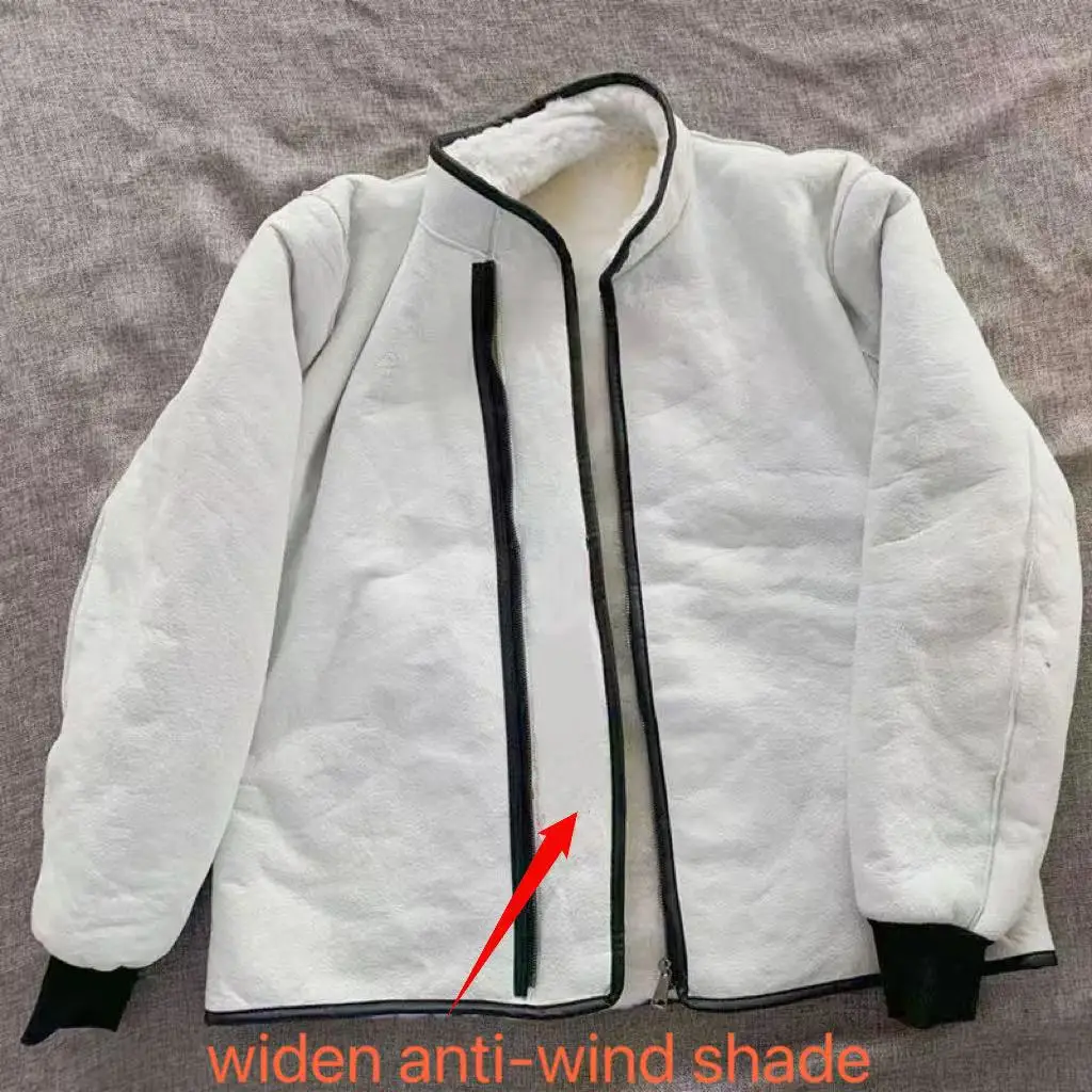 Winter Pure Wool Overcoat Men Women Thicken Cashmere Jacket Winter Genuine Sheepskin Coat Anti-cold Casual Base Wool Tops Male