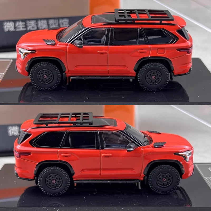 GCD 1/64 Toyota Sequoia XK80 TRD Pro coches de aleación juguetes vehículo de Motor Diecast Metal modelo regalo para niños