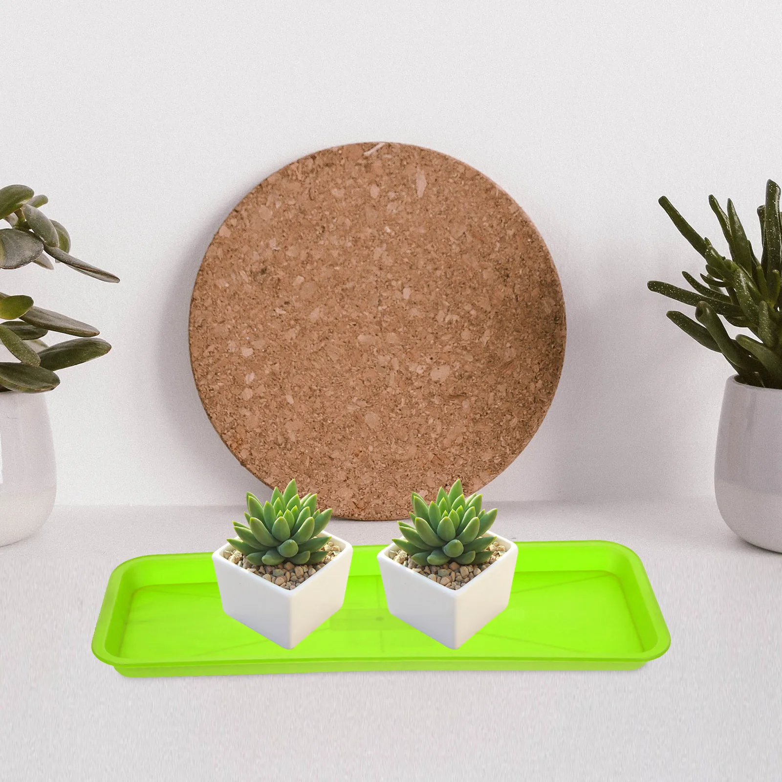 

10pcs Plastic Plant Saucers Rectangular Drip Trays For Indoor Outdoor Plants Flower Pot Water Catcher Drain Tray Bonsai