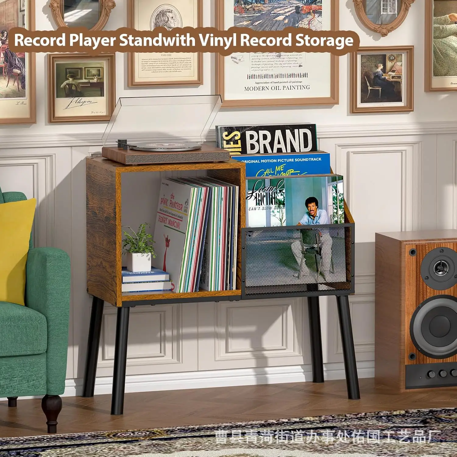 Cross-border new vinyl record locker CD storage cabinet Old record CD storage box Comic display stand