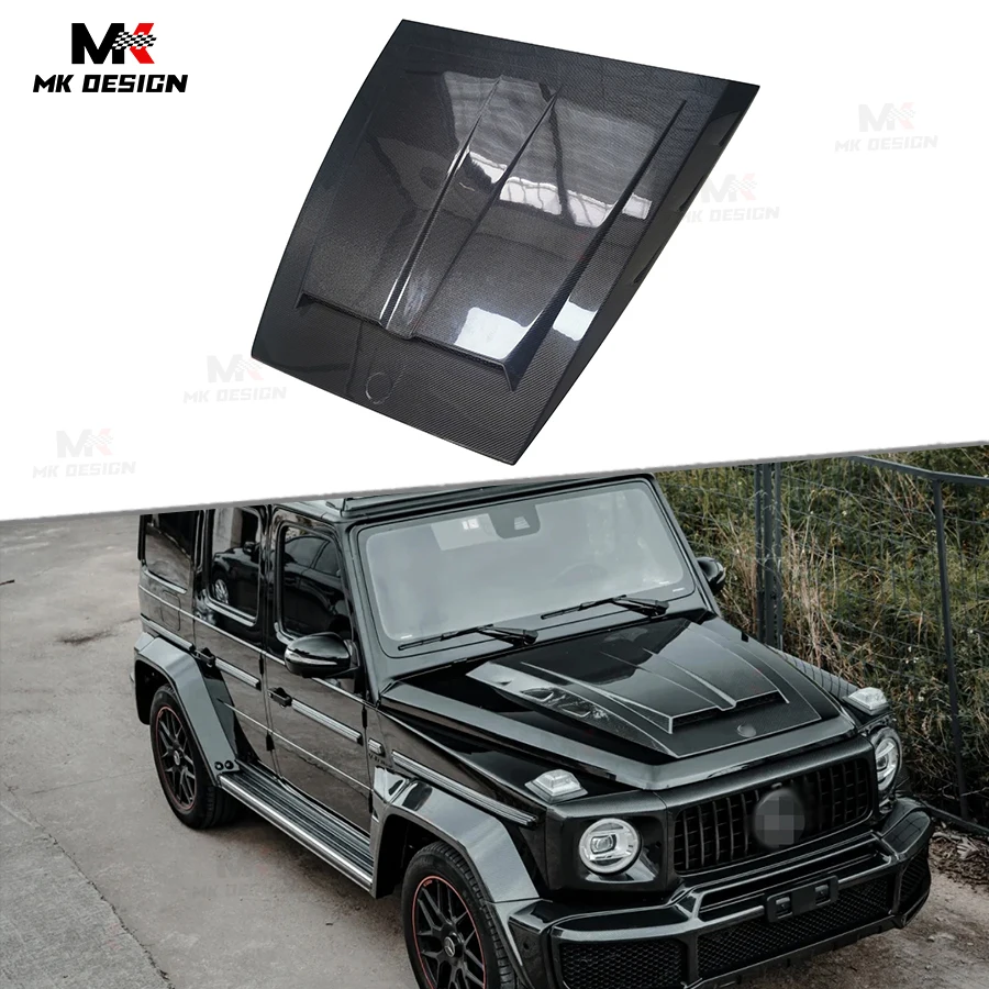 

Carbon Fiber Front Engine Bonnet Hood for Mercedes-Benz G Class W464 G500 G63 2019+ Front Hood Bonnet Cover Car Accessories