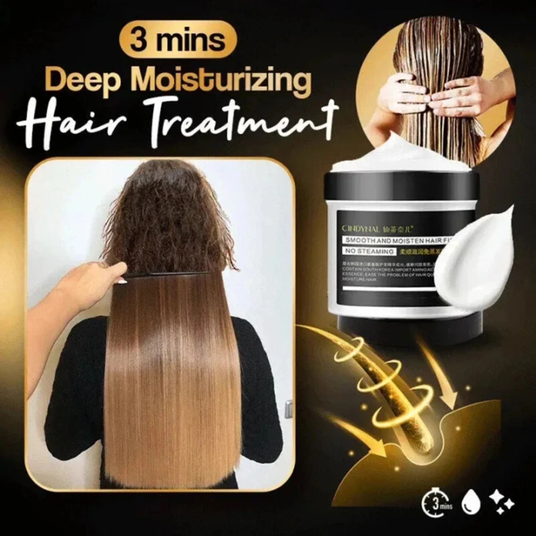 

5 Seconds Miracle Hair Mask 500g Repair Damage Curl Soft Smooth Shiny Deep Moisturizing Treatment Repair Scalp Keratin Care 300g