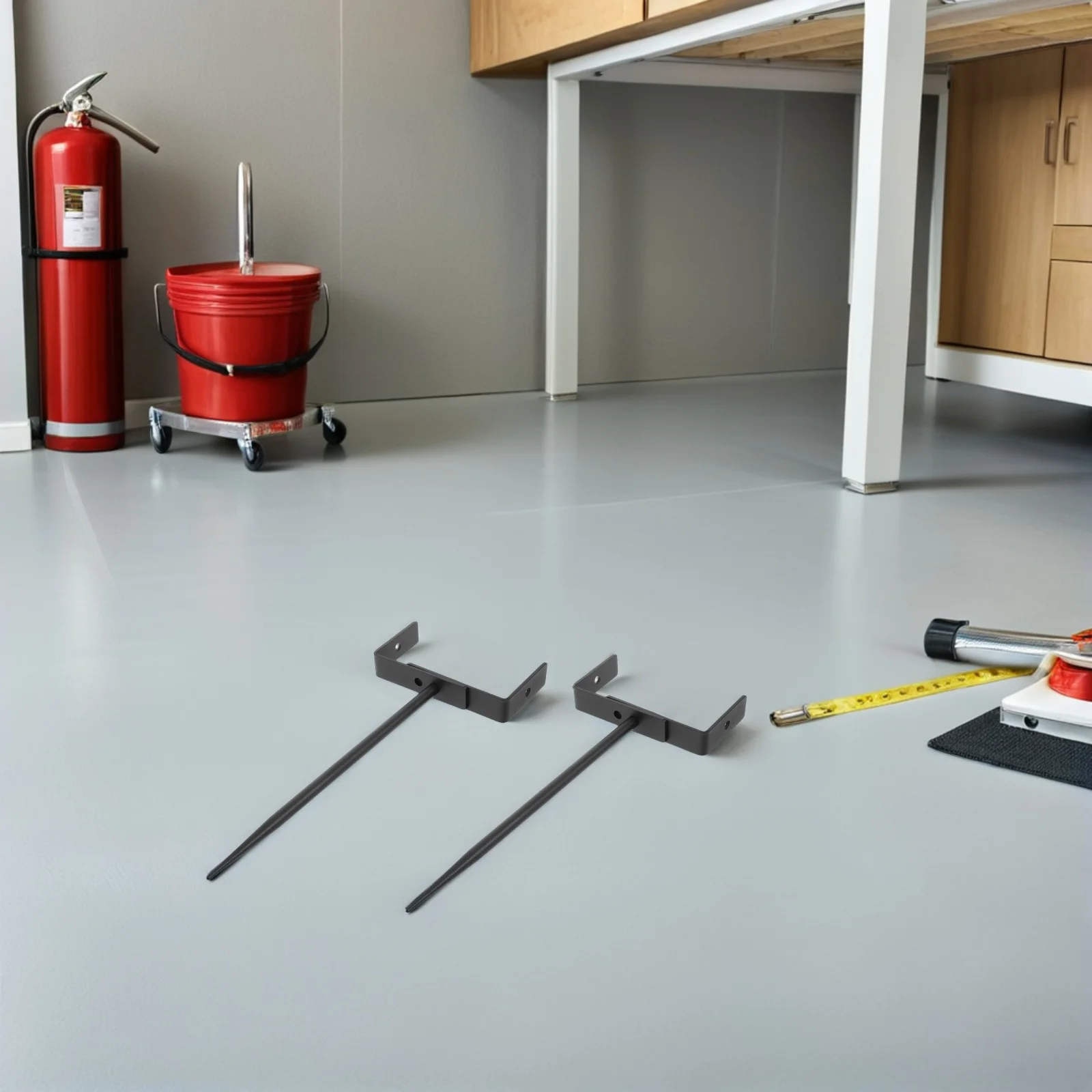 

2Pcs Downspout Bracket Adjustable Heavy-Duty Black Durable Metal Support Rainwater Drainage Anchor for Gutter Guards Holder