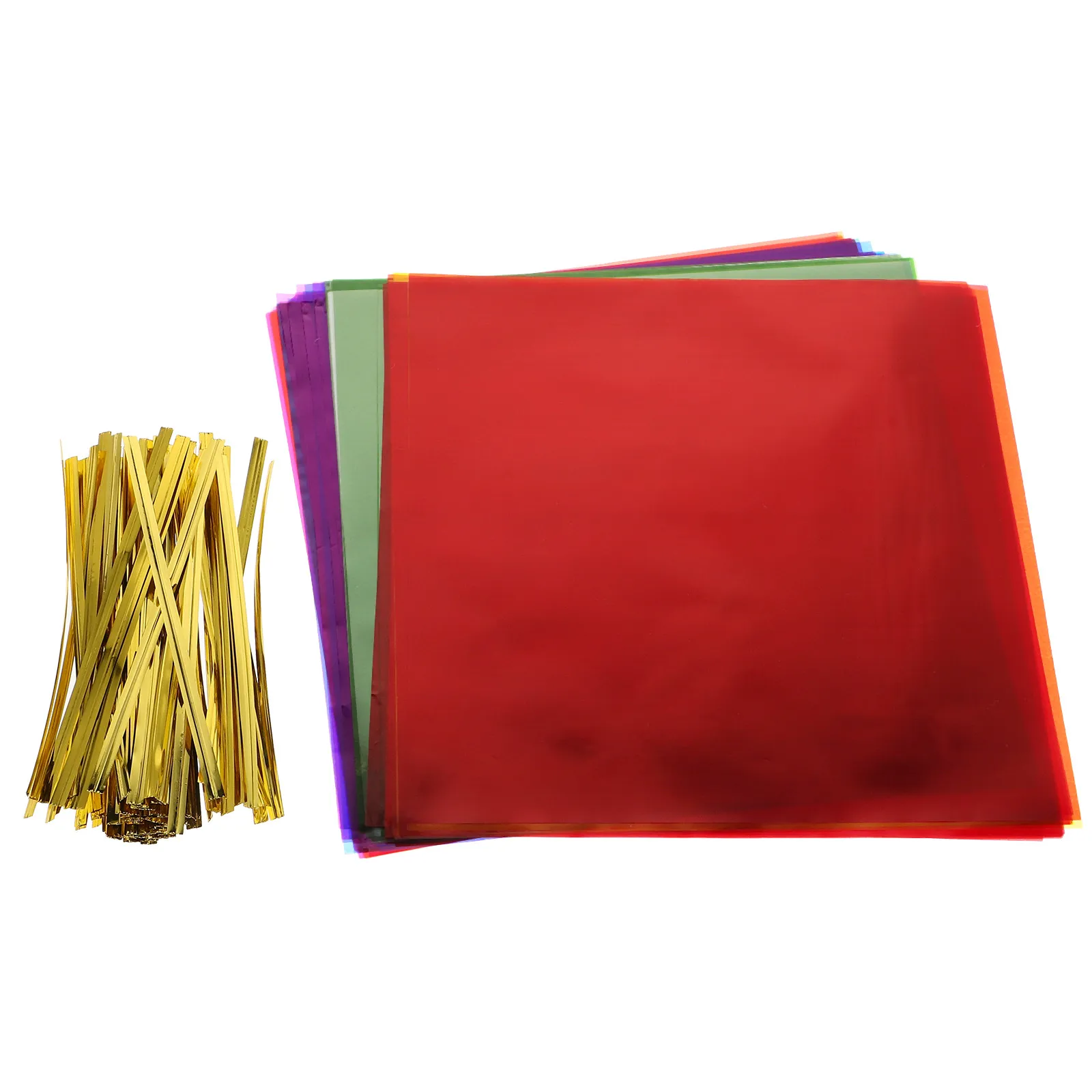 80Pcs Colored Cellophane Candy Wrappers DIY Sheets for Homemade Chocolate Caramel Wrapping Supplies Chocolate Candy Wrappers