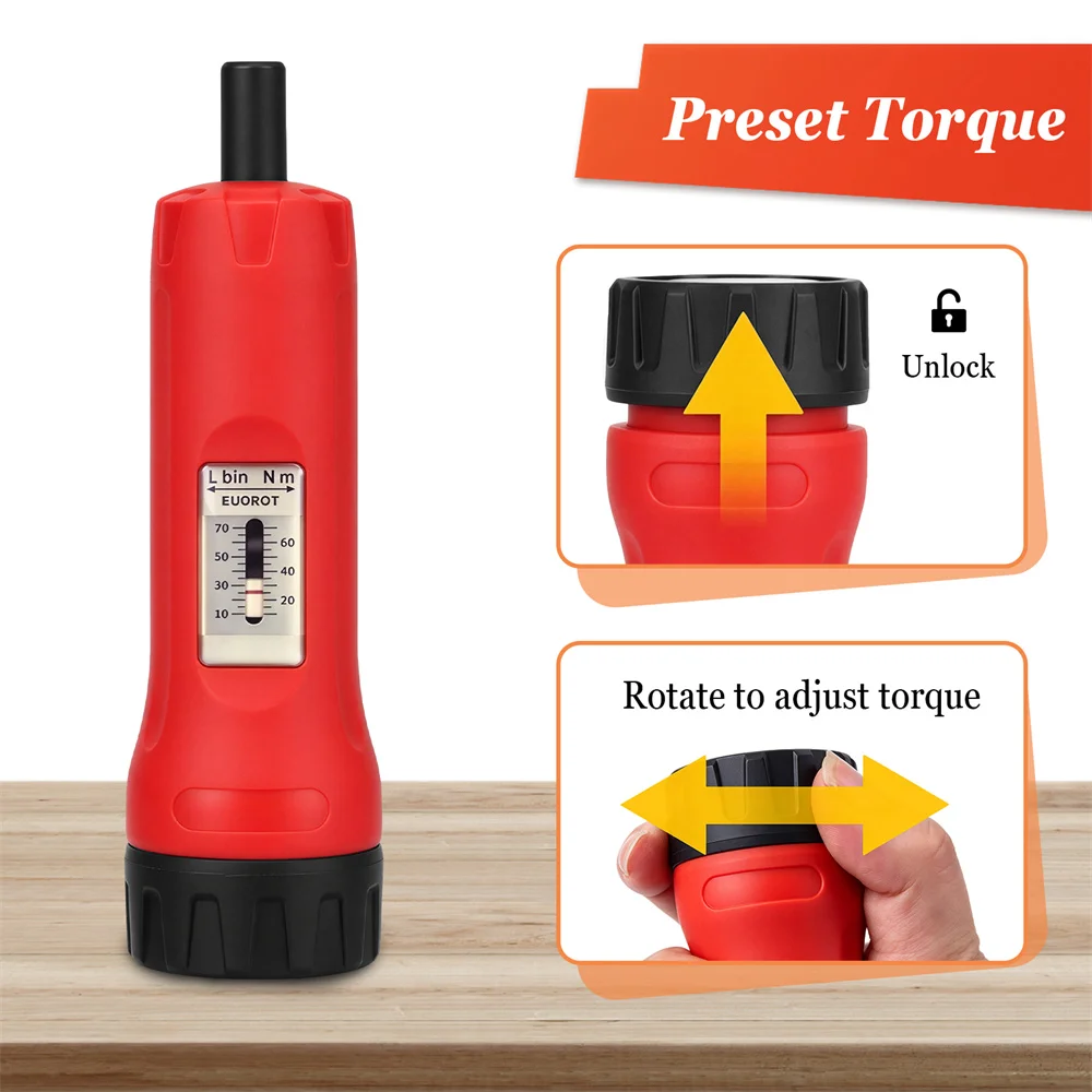 Torque Screwdriver Set 10-70In.lb 1/4