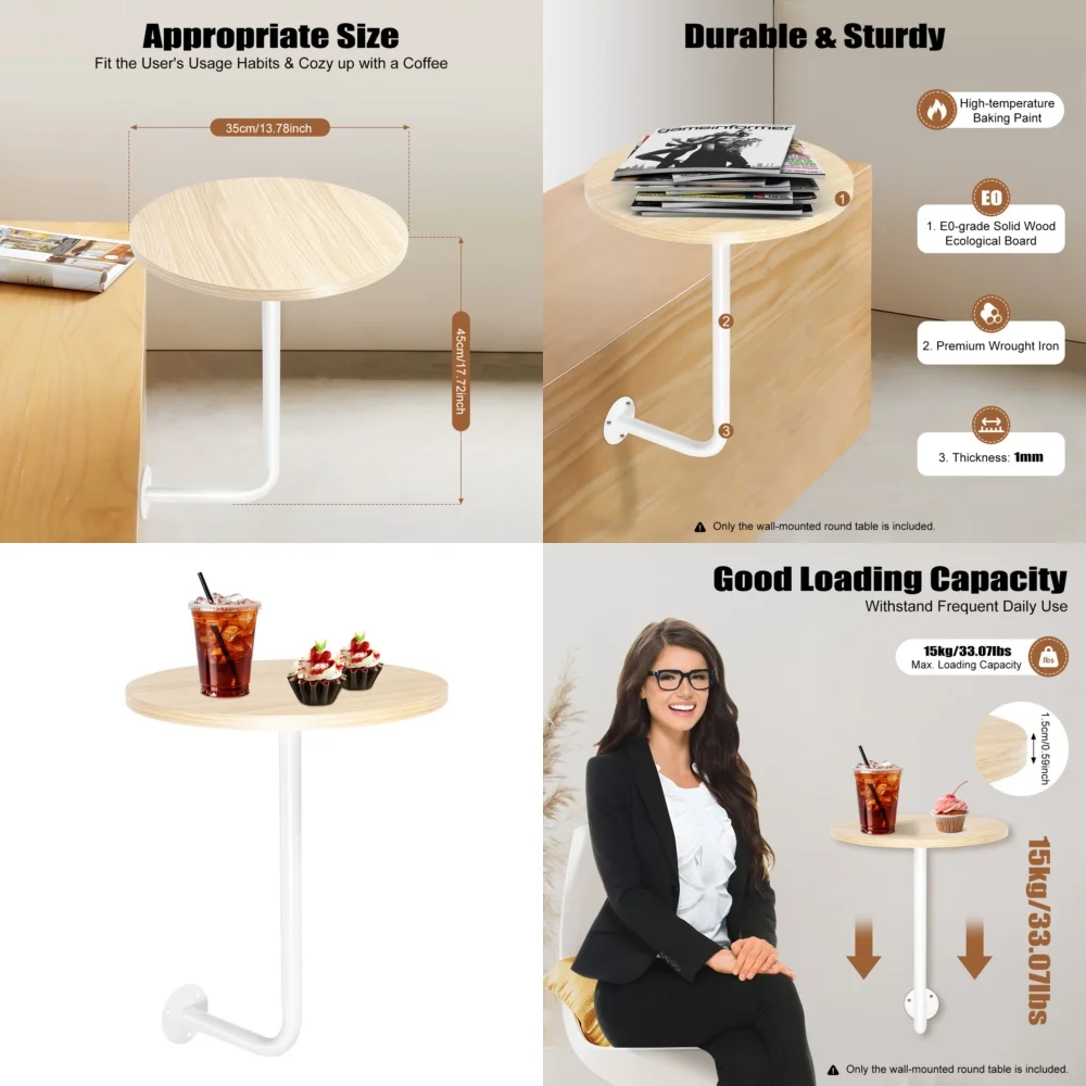 Café TablesL-образный настенный журнальный столик, барная стойка, стол для напитков, экономия места, дизайн для домашнего бара и гостиной, использование в США