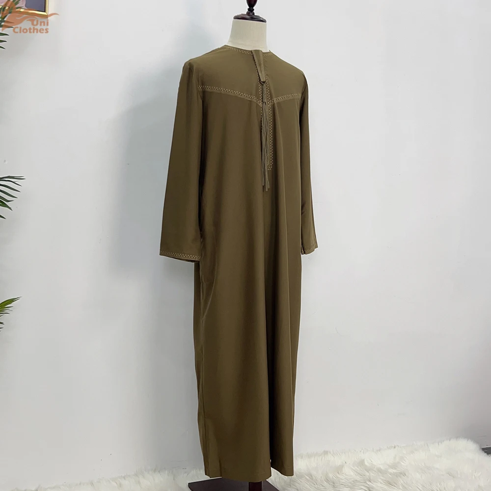 Eid ramadan jubba thobe vestido muçulmano para homens longo robe dubai abaya turquia kaftan islam roupas daffah dishesha djellaba oração