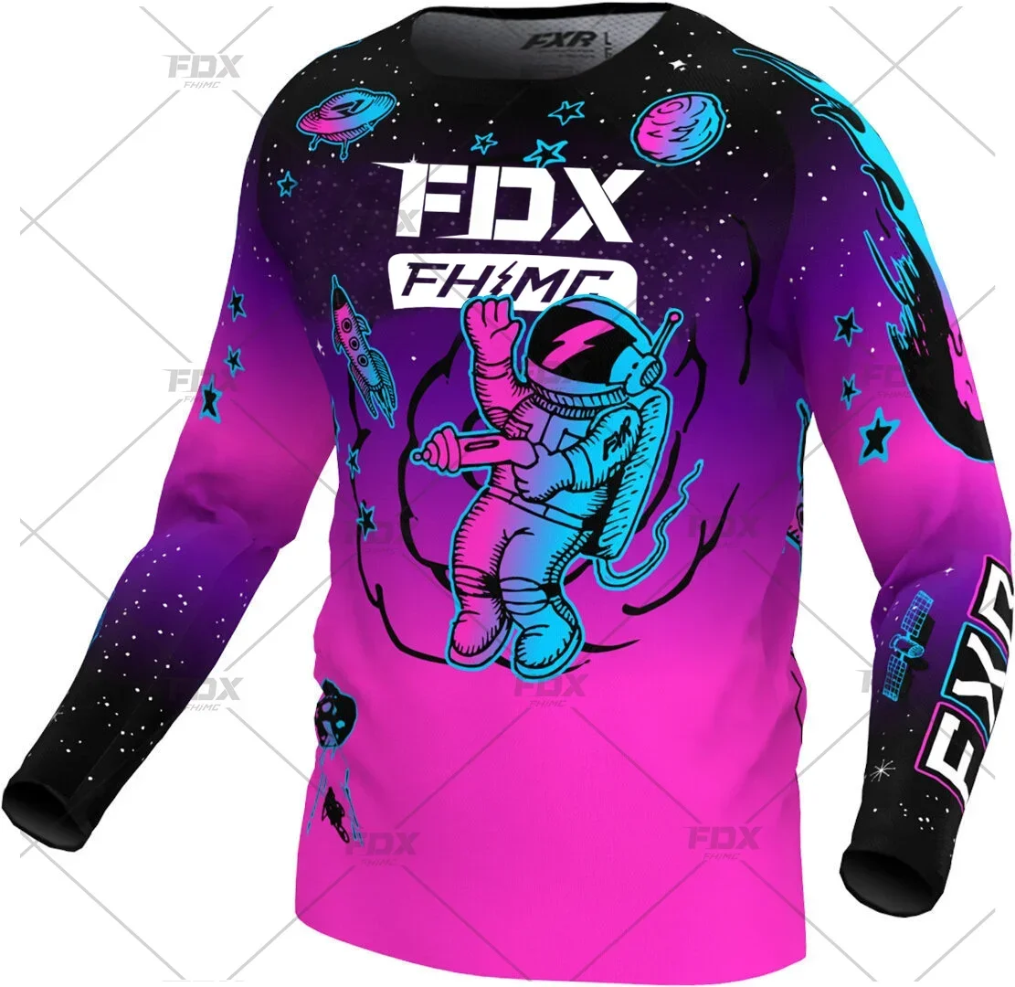 

Мужская свободная велосипедная майка для гонщика, мотоциклетная спортивная одежда DH для беговых лыж, BMX MTB, дышащая рубашка для гонок на горном велосипеде