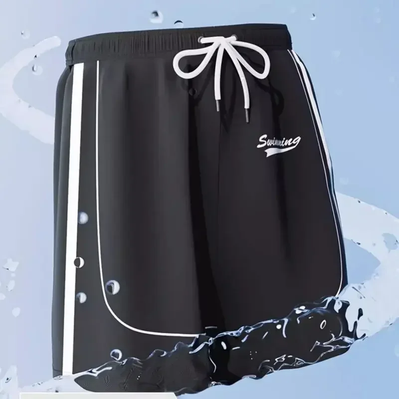 

Men Swimming Trunks With Compression Liner Stretch Swimwear Loose Quick-drying 2 In 1Running Gym Swim Shorts Beach Pants