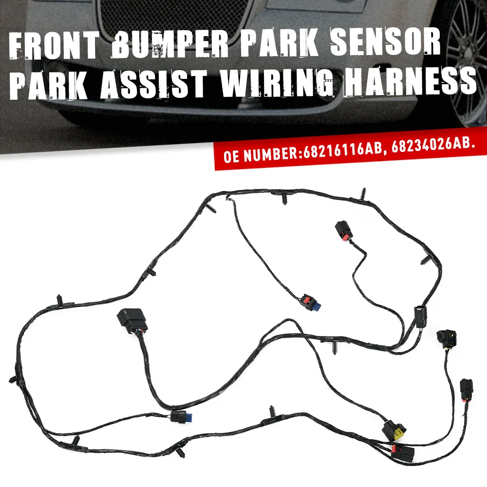 Front Bumper Park Sensor Park Assist Wiring Harness For Chrysler 300 15-23 68216116AB/ 68234026AB