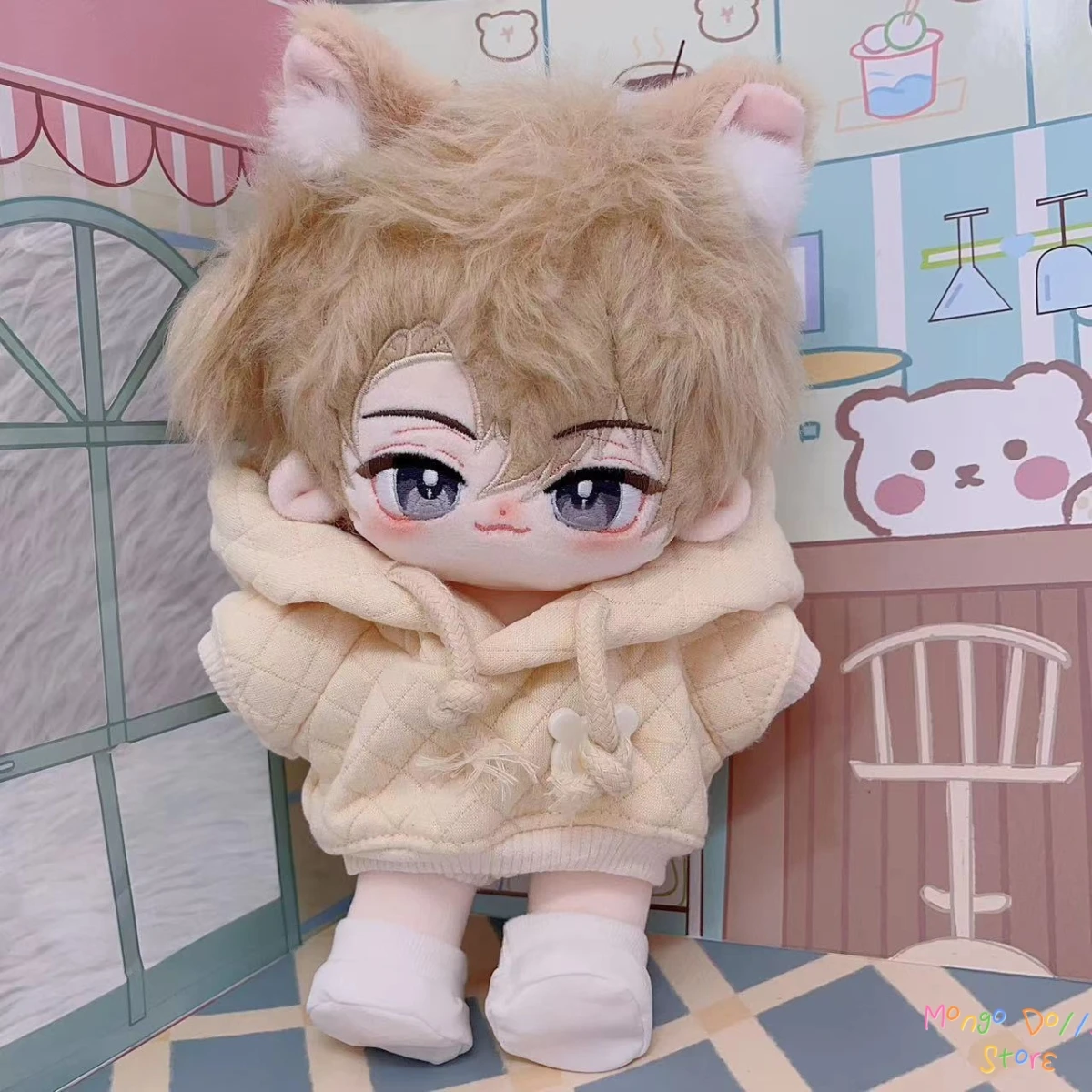 Figurines d'anime Vtuber Luca Boss en peluche de 20CM, poupée habillée, jouets idole virtuelle, beau garçon, cadeaux pour les Fans