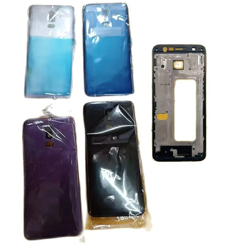 Pełna obudowa do Samsung Galaxy J6 2018 J600 Środkowa rama + części zamienne do ramki tylnego pokrywy