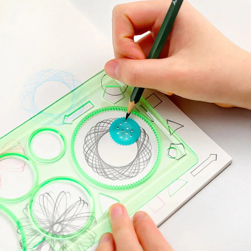 Geometrie Spirograph tekenset - bloem stencil sjablonen kunst ambacht, educatief leerspeelgoed voor kinderen