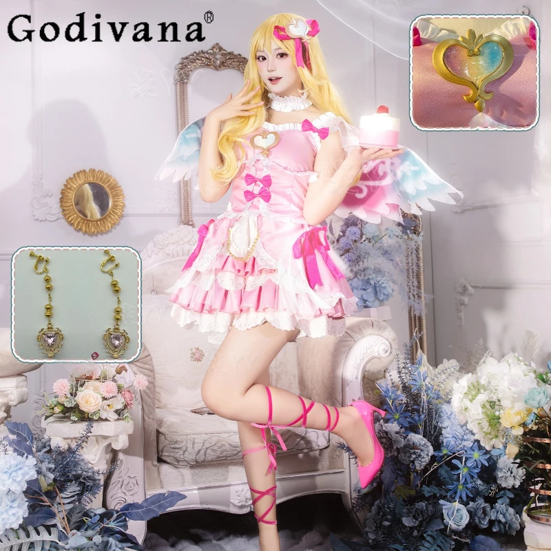 

Hoshimiya Cosplay Anime Skirt Set Women's Sweet Lolita Costume Skirt with Wings for Hallowmeens Female Christmas Role Play Suits