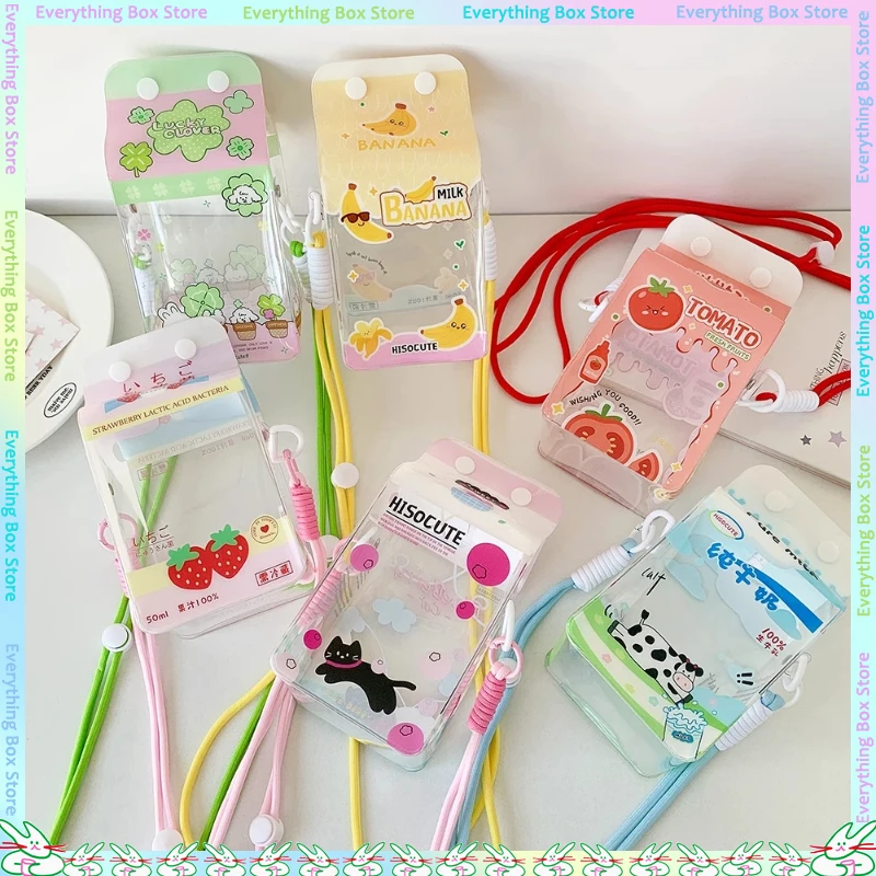 Simpatico sacchetto di immagazzinaggio per bambole da cartone animato per bambole all'aperto adatto per accessori per bambole con cordino trasparente per bambole in cotone da 10-13 cm