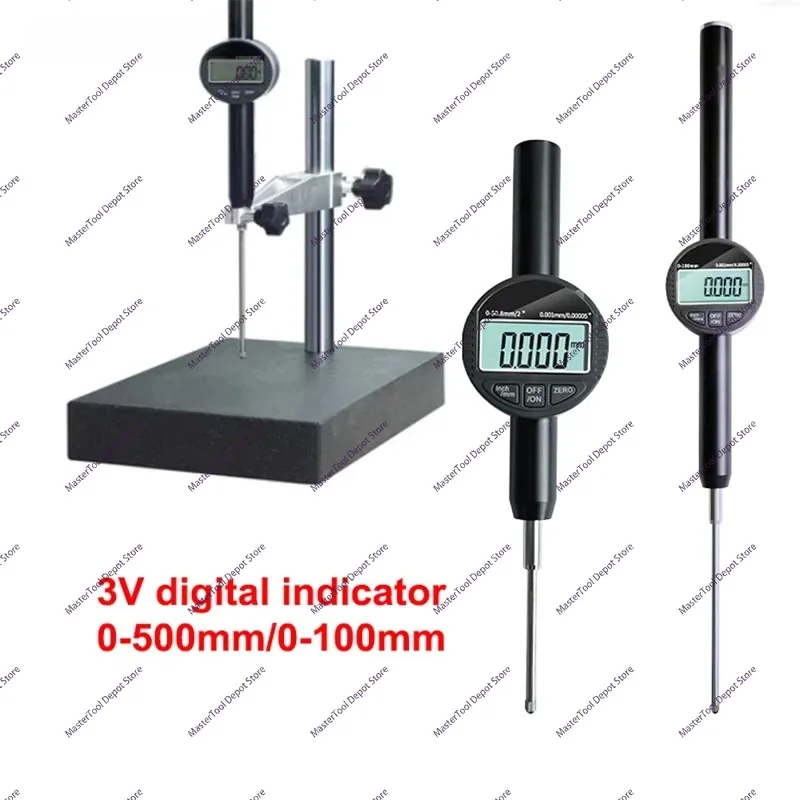 High-precision Digital Indicator 0-12.7/50/100mm, Accuracy 0.01mm/0.001mm, Large-travel Electronic Indicator, USB Data Interface