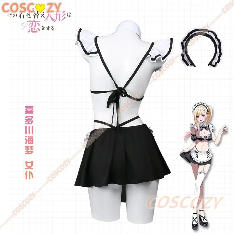 

3,k;6\g/CosplayAnime My -Up Darling Kitagawa Marin Cosplay Costume Halloween Sweet Women Maid Dress Wig Props Socks Set k;6,y'9\