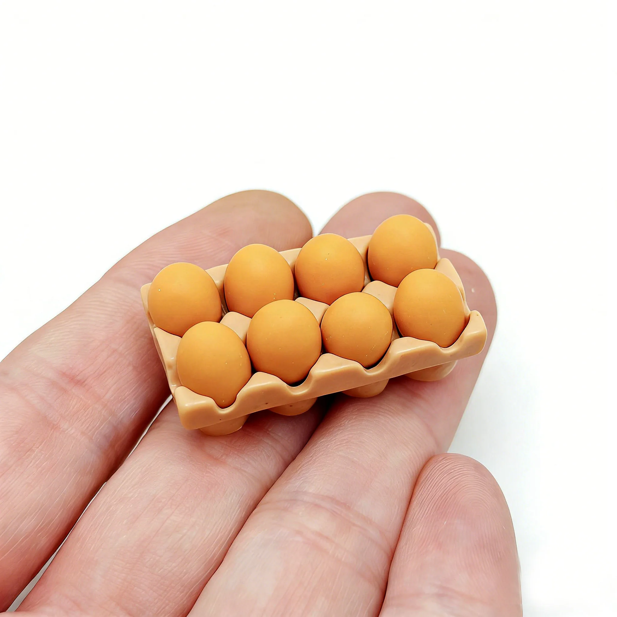 Dollhouse Miniature Resin Egg Tray Mini Food Model DIY Mini Scene Decor Accessories Creative Craft Ornament