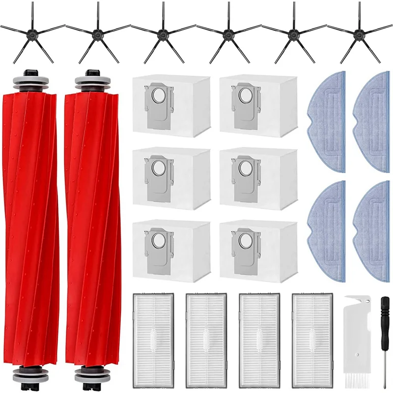 

Набор аксессуаров для Roborock S7 Pro Ultra/S7 MaxV Ultra, пылесборники, основные щетки, боковые щетки, фильтры, салфетки для швабры, инструменты