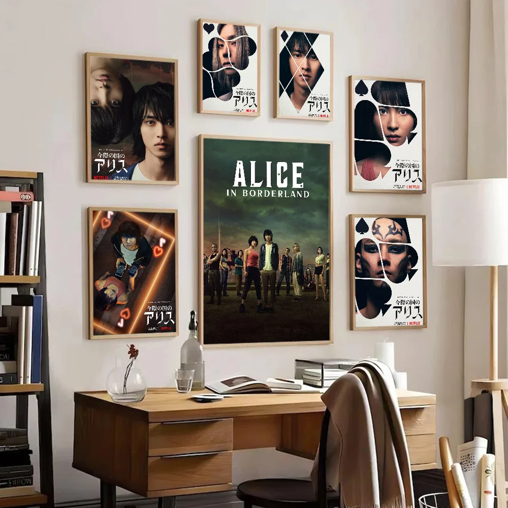 Alice In Borderland DIY Sticky Poster Whitepaper Prints Posters Artwork Vintage Decorative Painting