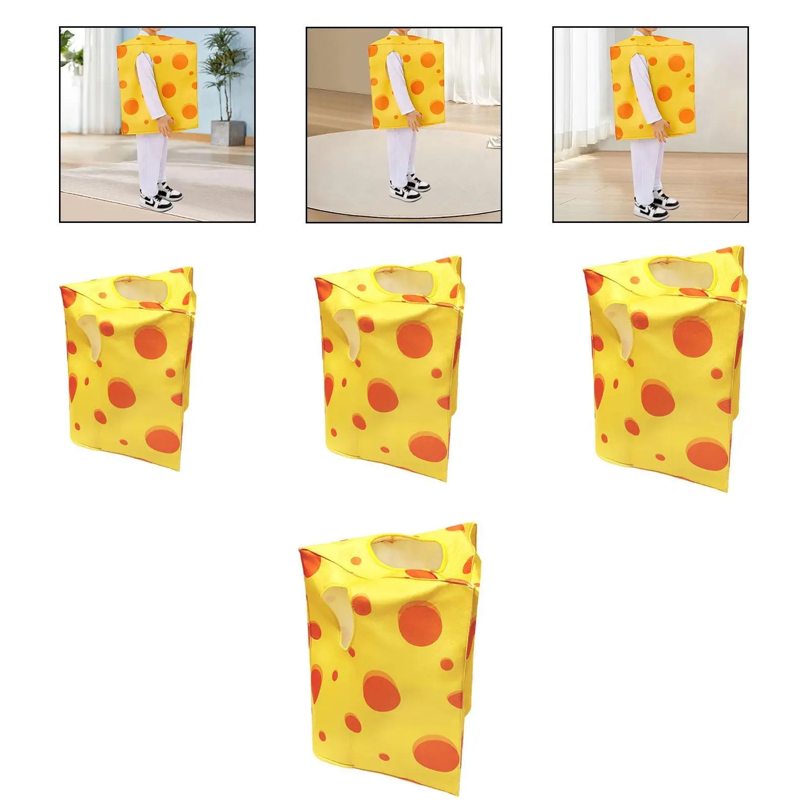 

Breakfast Food Costume Easy to Wear Comfortable Cheese Coat Fancy Dress for Theme Party Festival Performance Halloween Children