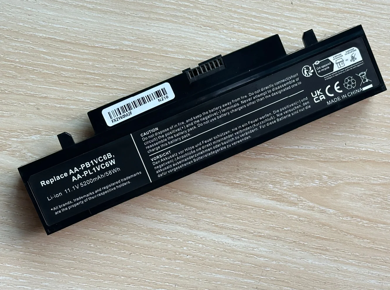 Laptop Battery for Samsung N210 N218 N220 NP-Q328 AA-PB1VC6B AA-PB1VC6W AA-PL1VC6W/E
